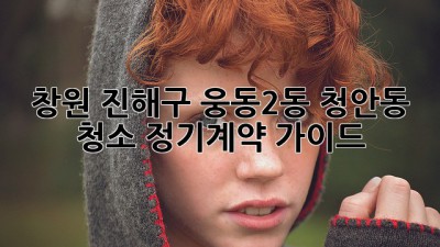 창원 진해구 웅동2동 청안동 청소 정기계약 가이드