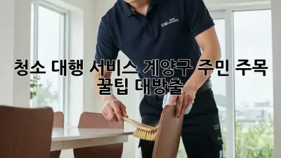 청소 대행 서비스🧹 계양구 주민 주목! ✨ 꿀팁 대방출